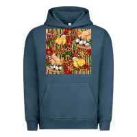 Pigment Midnight Navy christmas chicken Urban Hoodie - FaDigitalArtStudio