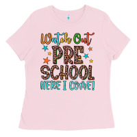 Bubblegum Pink watch out preschool here i come! Ladies Tee - JahusDesignShop