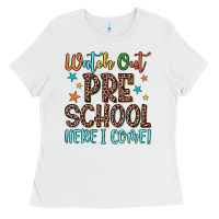 White watch out preschool here i come! Ladies Tee - JahusDesignShop