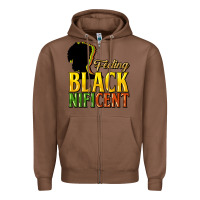 Chestnut feeling blacknificent Zipper Hoodie - NancyCooperArtShop