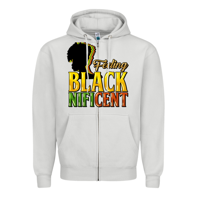 Feeling Blacknificent Zipper Hoodie by NancyCooperArtShop | Teevron