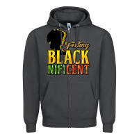 Smoke feeling blacknificent Zipper Hoodie - NancyCooperArtShop