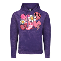 Cloud Purple retro valentines day Vintage Hoodie - MaliasSmallBusiness