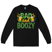 Black Bad And Boozy St. Patricks Long Sleeve Tee - BundleAndBundleShop