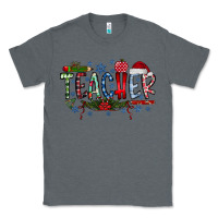 Charcoal Heather Teacher Christmas Classic Tee - CowhideDigitalArt