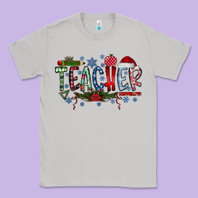 Teacher Christmas Classic Tee Designed By Cowhidedigitalart