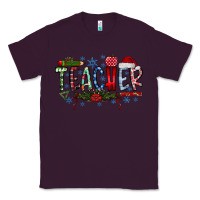 Plum Teacher Christmas Classic Tee - CowhideDigitalArt