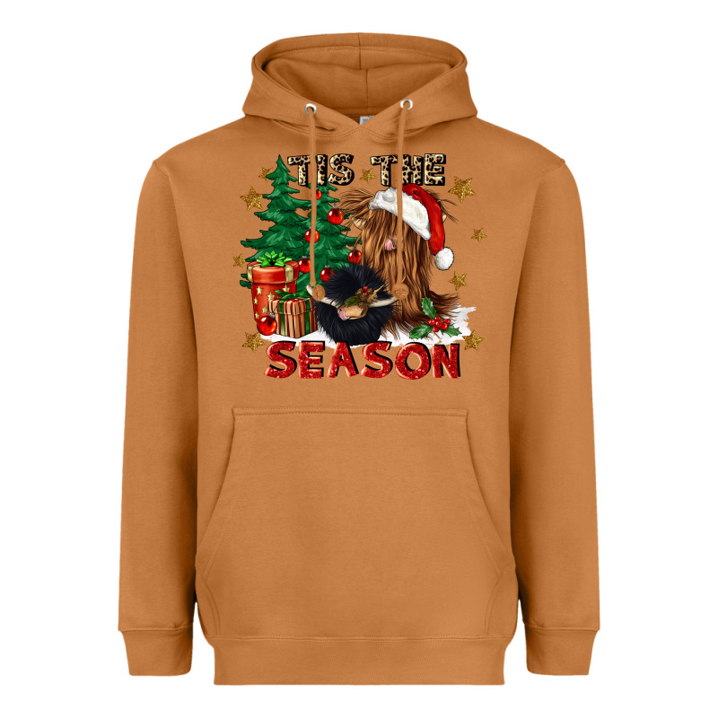 Tis The Season Heavyweight Hoodie by CowGirlArtShop | Teevron