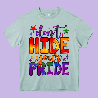 Don't Hide Your Pride Heavy Core Tee Designed By Jahusdesignshop