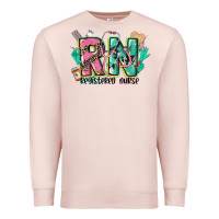 Pale Pink registered nurse Premium Sweatshirt - CowGirlArtShop