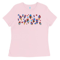 Bubblegum Pink usa ice cream and popsicles Ladies Tee - AdoDesignShop