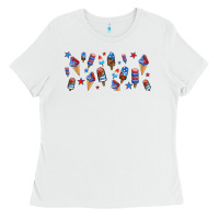 White usa ice cream and popsicles Ladies Tee - AdoDesignShop