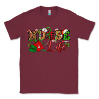 Burgundy nurse life christmas Classic Tee - NancyCooperArtShop