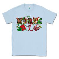 Dusty Blue nurse life christmas Classic Tee - NancyCooperArtShop
