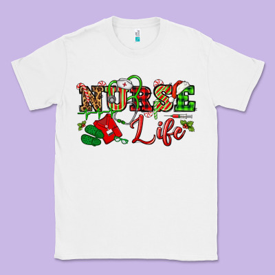 Nurse Life Christmas Classic Tee Designed By Nancycooperartshop