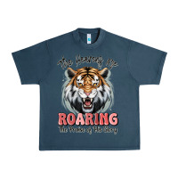 Midnight Navy the heavens are roaring tiger Urban Heavy Tee - MaliasSmallBusiness