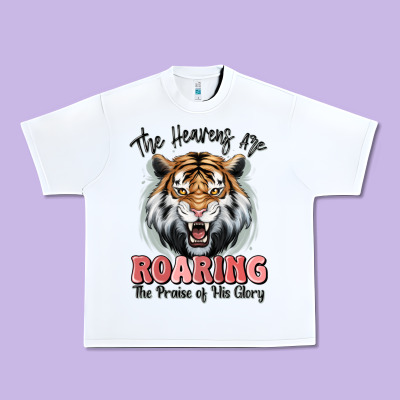 The Heavens Are Roaring Tiger Urban Heavy Tee Designed By Maliassmallbusiness