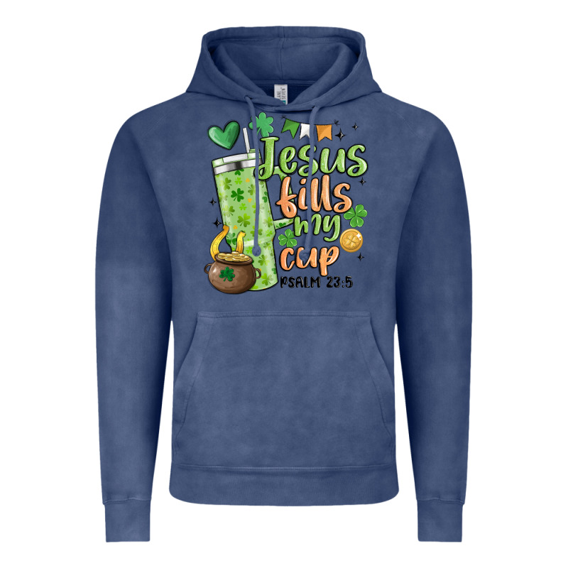 St. Patricks Day Jesus Fills My Cup Vintage Hoodie by MaliasSmallBusiness | Teevron
