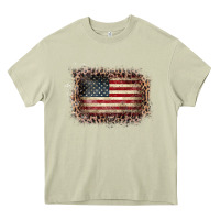 Mossy Old Leopard American Flag Frame Heavy Core Tee - Bettercallsaul