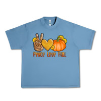 Pebble Blue peace love fall Urban Heavy Tee - AdoDesignShop