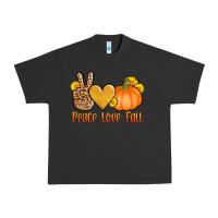 Pigment Black peace love fall Urban Heavy Tee - AdoDesignShop