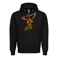 Black black woman Zipper Hoodie - NancyCooperArtShop