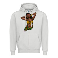 Dove Grey black woman Zipper Hoodie - NancyCooperArtShop