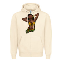 Sandshell black woman Zipper Hoodie - NancyCooperArtShop