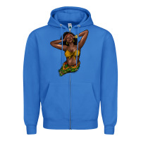 True Royal black woman Zipper Hoodie - NancyCooperArtShop