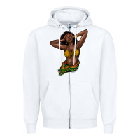 White black woman Zipper Hoodie - NancyCooperArtShop