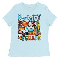 Baby Blue ready to rock 5th grade Ladies Tee - JahusDesignShop