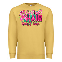 Antique Gold Chemo hair don't care Cancer Awareness Premium Sweatshirt - HowdyJamesFarm