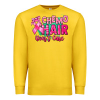 Lemon Chemo hair don't care Cancer Awareness Premium Sweatshirt - HowdyJamesFarm