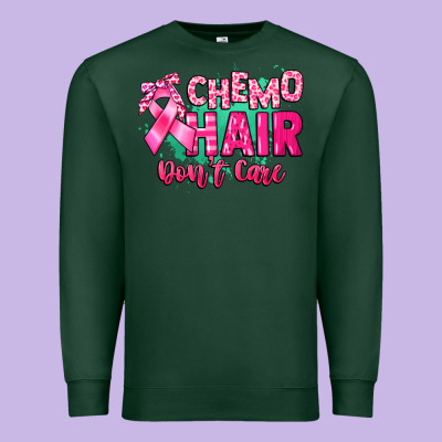 Chemo Hair Don't Care Cancer Awareness Premium Sweatshirt Designed By Howdyjamesfarm