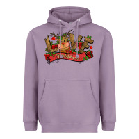 Lavender love christmas reindeer Heavyweight Hoodie - CowGirlArtShop
