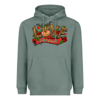 Sage love christmas reindeer Heavyweight Hoodie - CowGirlArtShop
