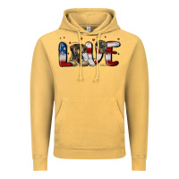 Vintage Mustard love army Vintage Hoodie - MaliasSmallBusiness