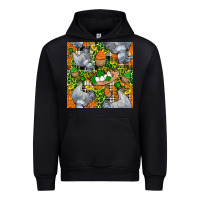 Black St. Patricks Chicken With Cupcake Leopard Urban Hoodie - FaDigitalArtStudio
