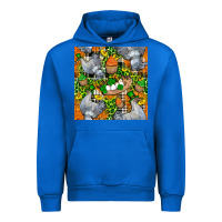 Cobalt St. Patricks Chicken With Cupcake Leopard Urban Hoodie - FaDigitalArtStudio