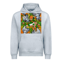 Heather Grey St. Patricks Chicken With Cupcake Leopard Urban Hoodie - FaDigitalArtStudio