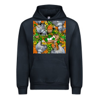 Navy St. Patricks Chicken With Cupcake Leopard Urban Hoodie - FaDigitalArtStudio