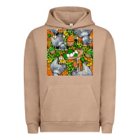 Pigment Burro St. Patricks Chicken With Cupcake Leopard Urban Hoodie - FaDigitalArtStudio