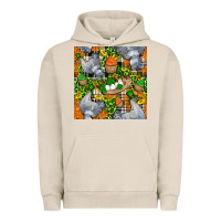 Pigment French Oak St. Patricks Chicken With Cupcake Leopard Urban Hoodie - FaDigitalArtStudio