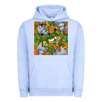Pigment Grape Ice St. Patricks Chicken With Cupcake Leopard Urban Hoodie - FaDigitalArtStudio