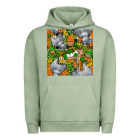 Pigment Oil Green St. Patricks Chicken With Cupcake Leopard Urban Hoodie - FaDigitalArtStudio