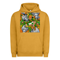 Pigment Peanut Butter St. Patricks Chicken With Cupcake Leopard Urban Hoodie - FaDigitalArtStudio