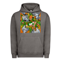 Pigment Tornado St. Patricks Chicken With Cupcake Leopard Urban Hoodie - FaDigitalArtStudio