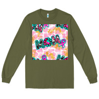 Army Green Breast Cancer Awareness Mom With Leopard Patterns Long Sleeve Tee - BundleAndBundleShop