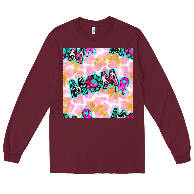 Breast Cancer Awareness Mom With Leopard Patterns Long Sleeve Tee by BundleAndBundleShop | Teevron