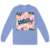 Colony Blue Breast Cancer Awareness Mom With Leopard Patterns Long Sleeve Tee - BundleAndBundleShop